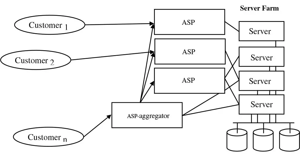 Application service provider architecture roles.