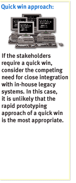 If the stakeholders require a quick win, consider the competing need for closed integration with in-house legacy systems. 