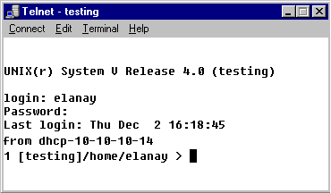 Telnet Interface