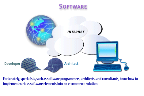 7) Specialists such as software programmers, architects, and consultants, know how to implement various software elements into an e-commerce solution.