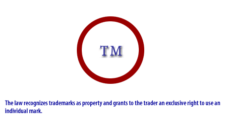 1) The law recognizes trademarks as property and grants to the trader an exclusive right