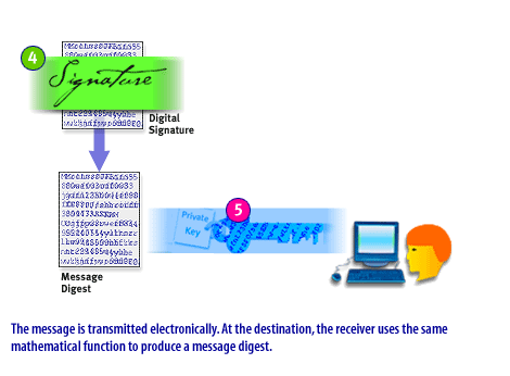 2) The message is transmitted electronically.