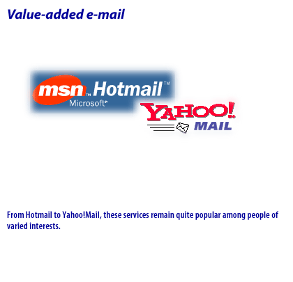 1) Email services such as Gmail remain popular among people of varied interests.