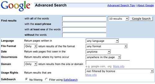 Advanced Search