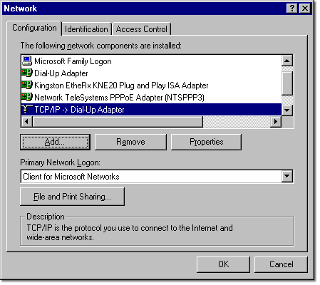 Windows Network Dialog Box