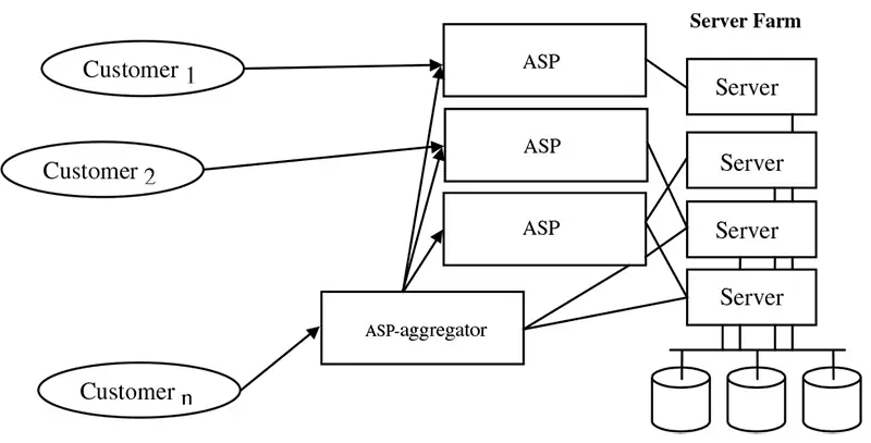 Application service provider architecture roles.