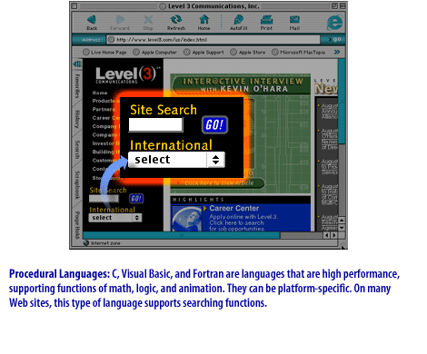 1) Procedural Languages: C, Visual Basic, and Fortran are languages that are high performae supporting functions