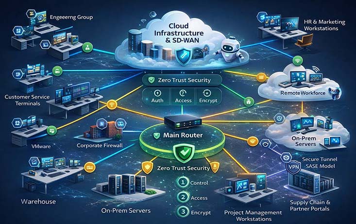 Modern hardware components layer diagram 2026